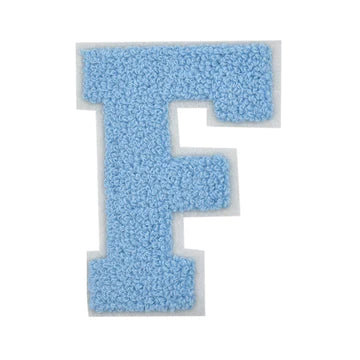CHENILLE BABY BLUE LETTER PATCH
