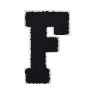 CHENILLE BLACK LETTER PATCH