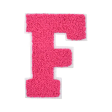 CHENILLE CANDY PINK LETTER PATCH