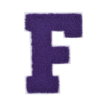 CHENILLE PURPLE LETTER PATCH