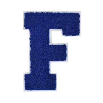CHENILLE ROYAL BLUE LETTER PATCH