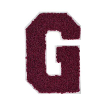 CHENILLE MAROON LETTER PATCH
