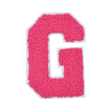CHENILLE CANDY PINK LETTER PATCH