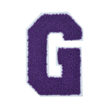 CHENILLE PURPLE LETTER PATCH