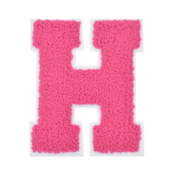 CHENILLE CANDY PINK LETTER PATCH