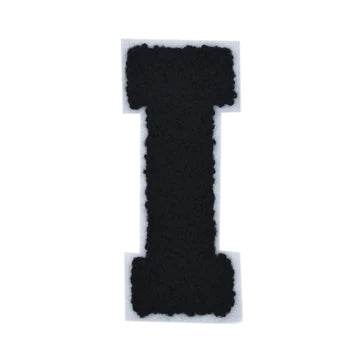 CHENILLE BLACK LETTER PATCH