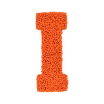 CHENILLE ORANGE  LETTER PATCH
