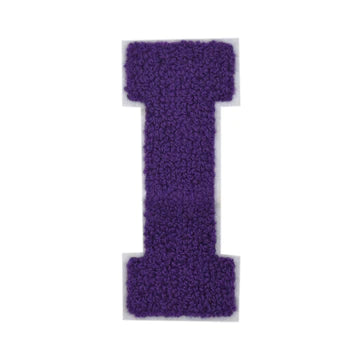 CHENILLE PURPLE LETTER PATCH