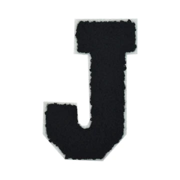 CHENILLE BLACK LETTER PATCH
