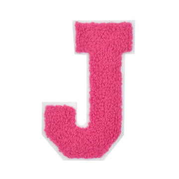 CHENILLE CANDY PINK LETTER PATCH