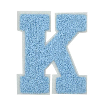 CHENILLE BABY BLUE LETTER PATCH