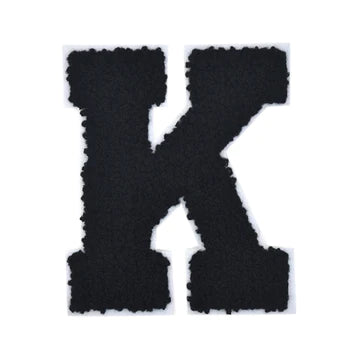CHENILLE BLACK LETTER PATCH