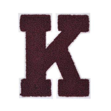CHENILLE MAROON LETTER PATCH