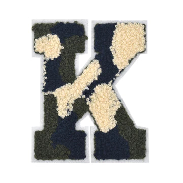 CHENILLE MULTI-COLOR LETTER PATCH