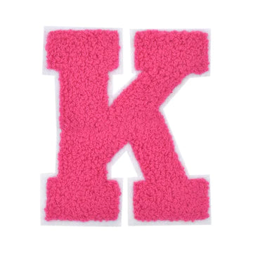 CHENILLE CANDY PINK LETTER PATCH