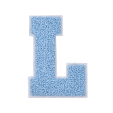 CHENILLE BABY BLUE LETTER PATCH