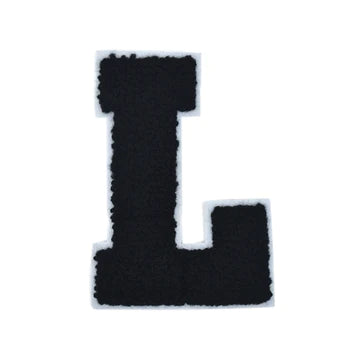 CHENILLE BLACK LETTER PATCH
