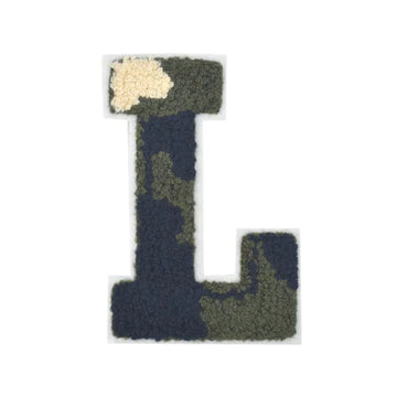 CHENILLE MULTI-COLOR LETTER PATCH