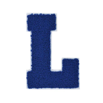 CHENILLE ROYAL BLUE LETTER PATCH