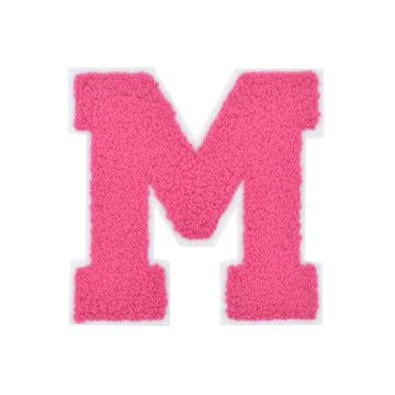 CHENILLE CANDY PINK LETTER PATCH