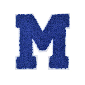 CHENILLE ROYAL BLUE LETTER PATCH