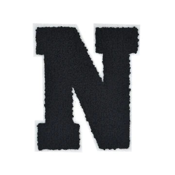 CHENILLE BLACK LETTER PATCH