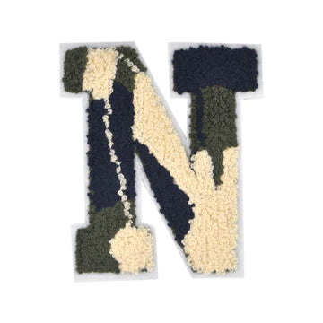 CHENILLE MULTI-COLOR LETTER PATCH