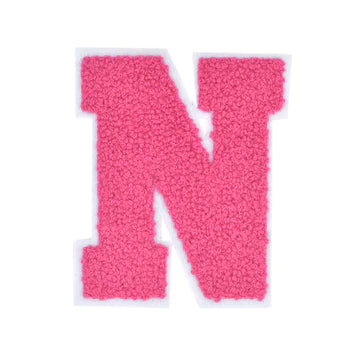 CHENILLE CANDY PINK LETTER PATCH