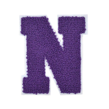 CHENILLE PURPLE LETTER PATCH