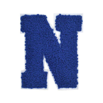 CHENILLE ROYAL BLUE LETTER PATCH