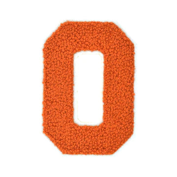 CHENILLE ORANGE  LETTER PATCH