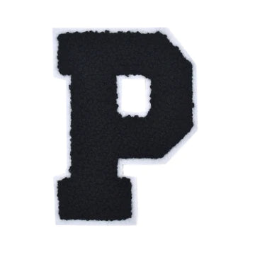 CHENILLE BLACK LETTER PATCH