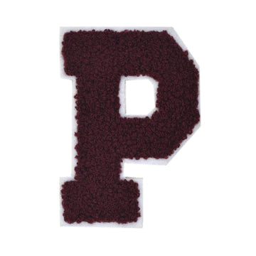 CHENILLE MAROON LETTER PATCH