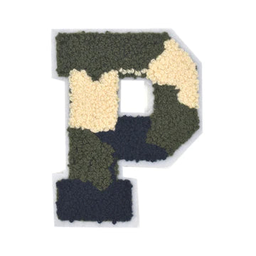 CHENILLE MULTI-COLOR LETTER PATCH