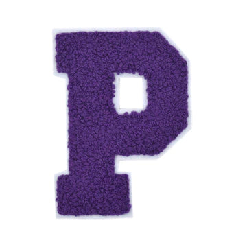 CHENILLE PURPLE LETTER PATCH