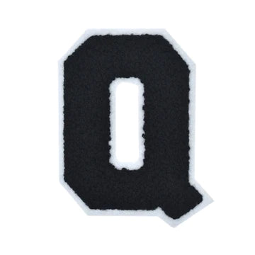 CHENILLE BLACK LETTER PATCH