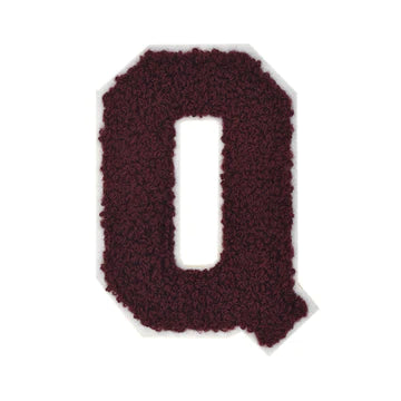 CHENILLE MAROON LETTER PATCH
