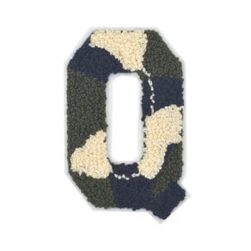 CHENILLE MULTI-COLOR LETTER PATCH