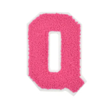 CHENILLE CANDY PINK LETTER PATCH