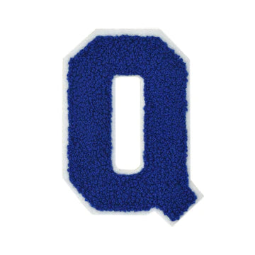 CHENILLE ROYAL BLUE LETTER PATCH