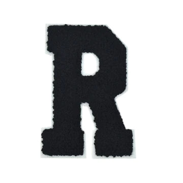 CHENILLE BLACK LETTER PATCH