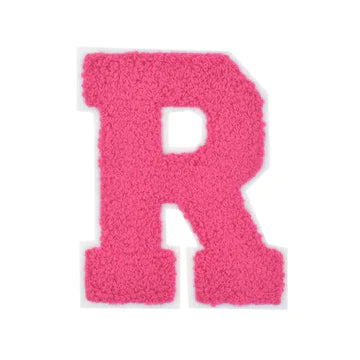 CHENILLE CANDY PINK LETTER PATCH