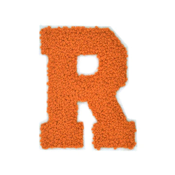CHENILLE ORANGE  LETTER PATCH