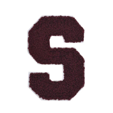 CHENILLE MAROON LETTER PATCH