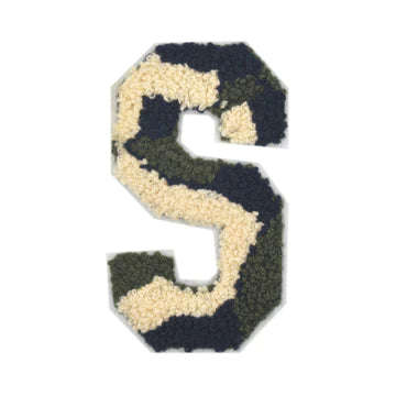 CHENILLE MULTI-COLOR LETTER PATCH