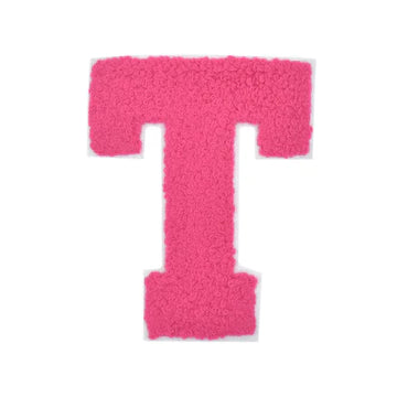 CHENILLE CANDY PINK LETTER PATCH