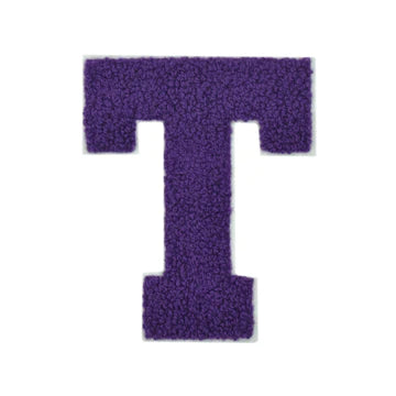 CHENILLE PURPLE LETTER PATCH