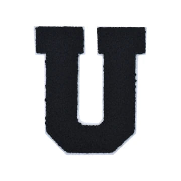 CHENILLE BLACK LETTER PATCH