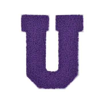 CHENILLE PURPLE LETTER PATCH