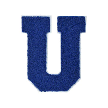 CHENILLE ROYAL BLUE LETTER PATCH
